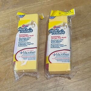 2 Pack Quickie Clean Results Automatic Sponge Mop Refill Type S Microban #0442CR